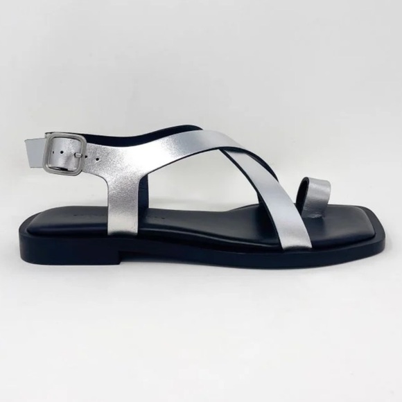 Freda Salvador Paxton Sandal in Silver Calf Size 9.5 - Picture 3 of 6